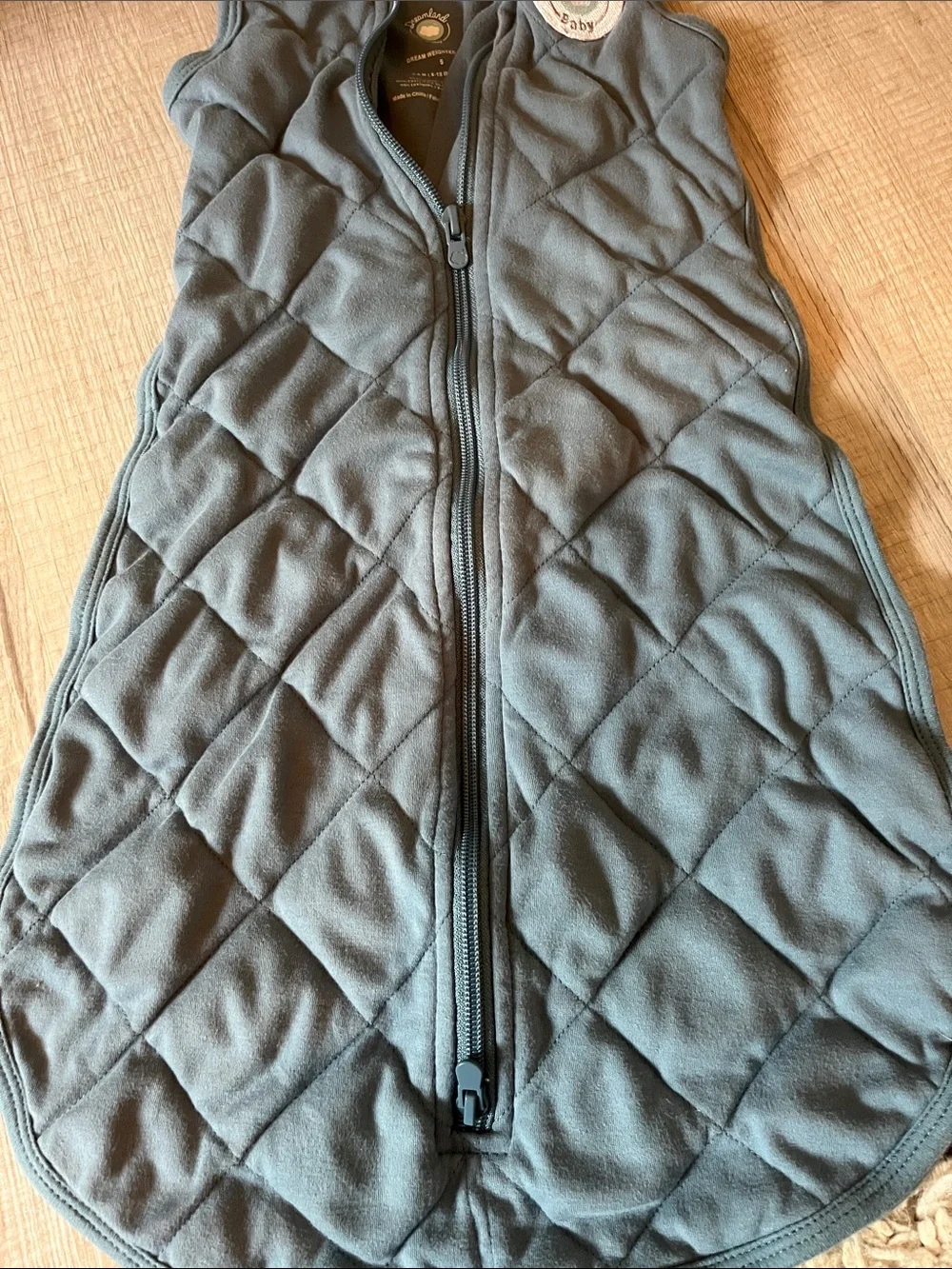 Quilted Sleep Sack - Slate Blue - Picture 4 of 4
